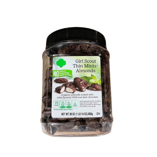 Girl Scout Girl Scout Thin Mints Crunchy Almonds 100% real Dark Chocolate, 30 oz.