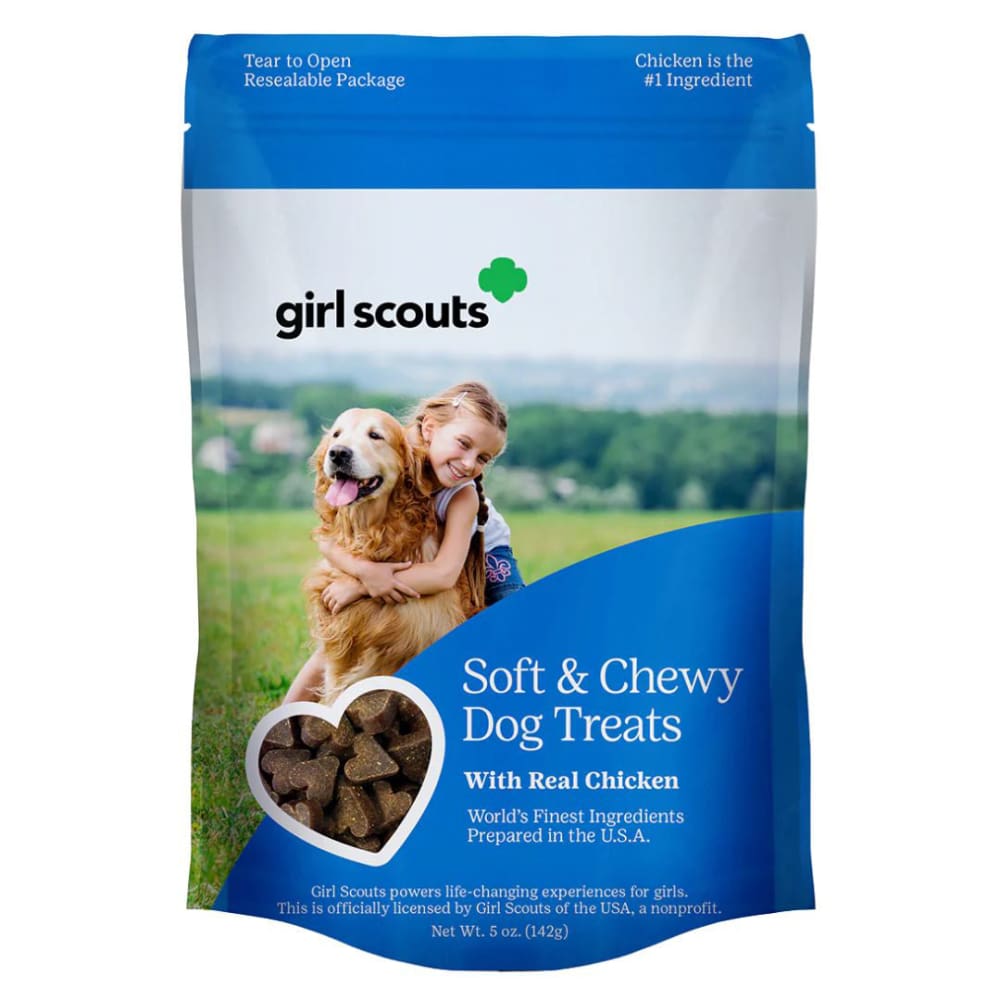 Girl Scouts Dog Soft Tender Treats Chicken 5oz. (Case of 12) - Pet Supplies - Girl Scouts