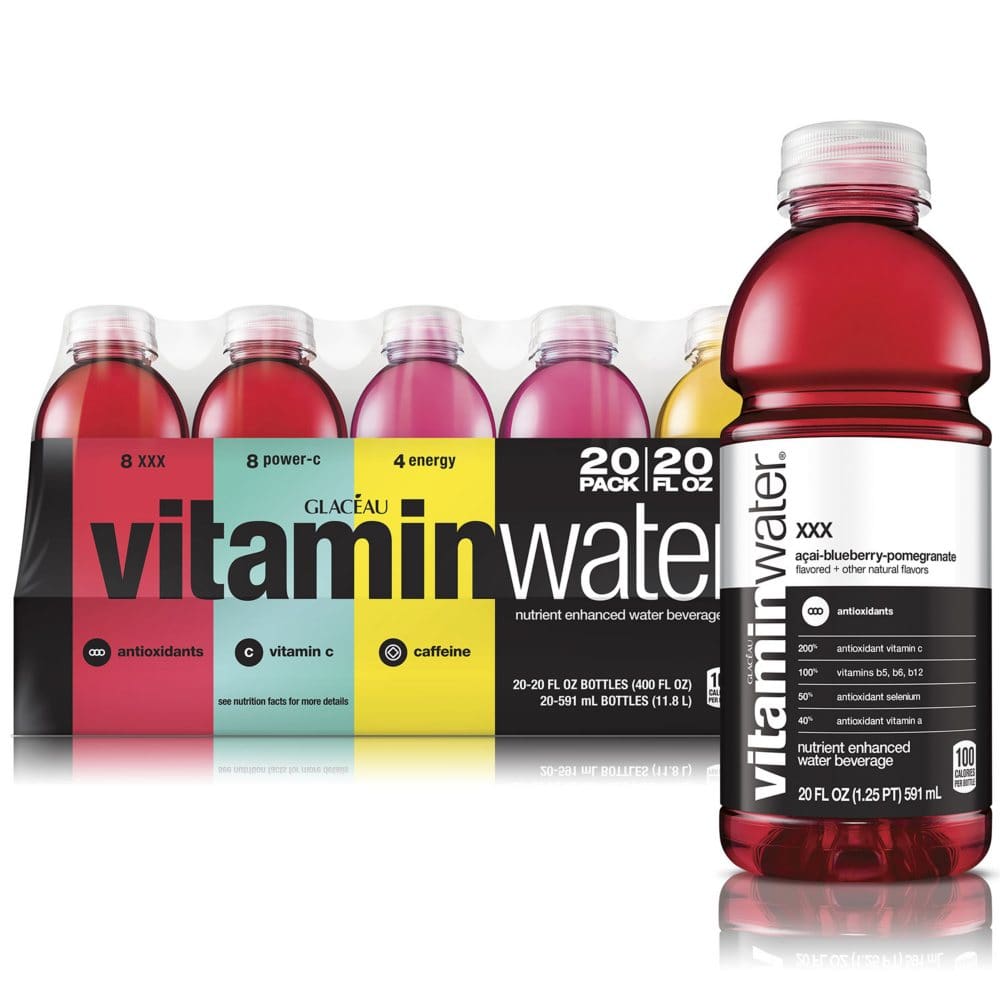 Glaceau Vitaminwater Variety Pack (20 fl. oz. 20 pk.) - Bottled Water - Glaceau Vitaminwater