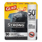Glad Drawstring Large Trash Bags 30 Gal 1.05 Mil 30 X 33 Black 15 Bags/box 6 Boxes/carton - Janitorial & Sanitation - Glad®