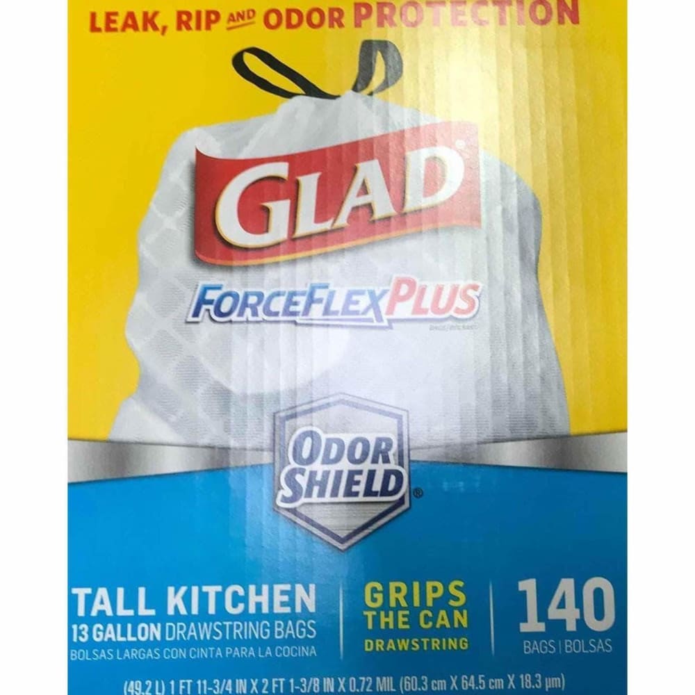 Glad ForceFlex 13-Gal. Tall Kitchen Bags, 140 ct. - ShelHealth.Com