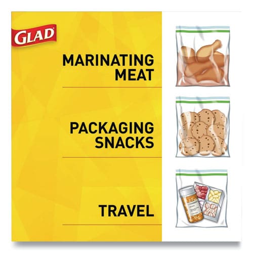 Glad Sandwich Zipper Bags 6.63 X 8 Clear 600/carton - Food Service - Glad®