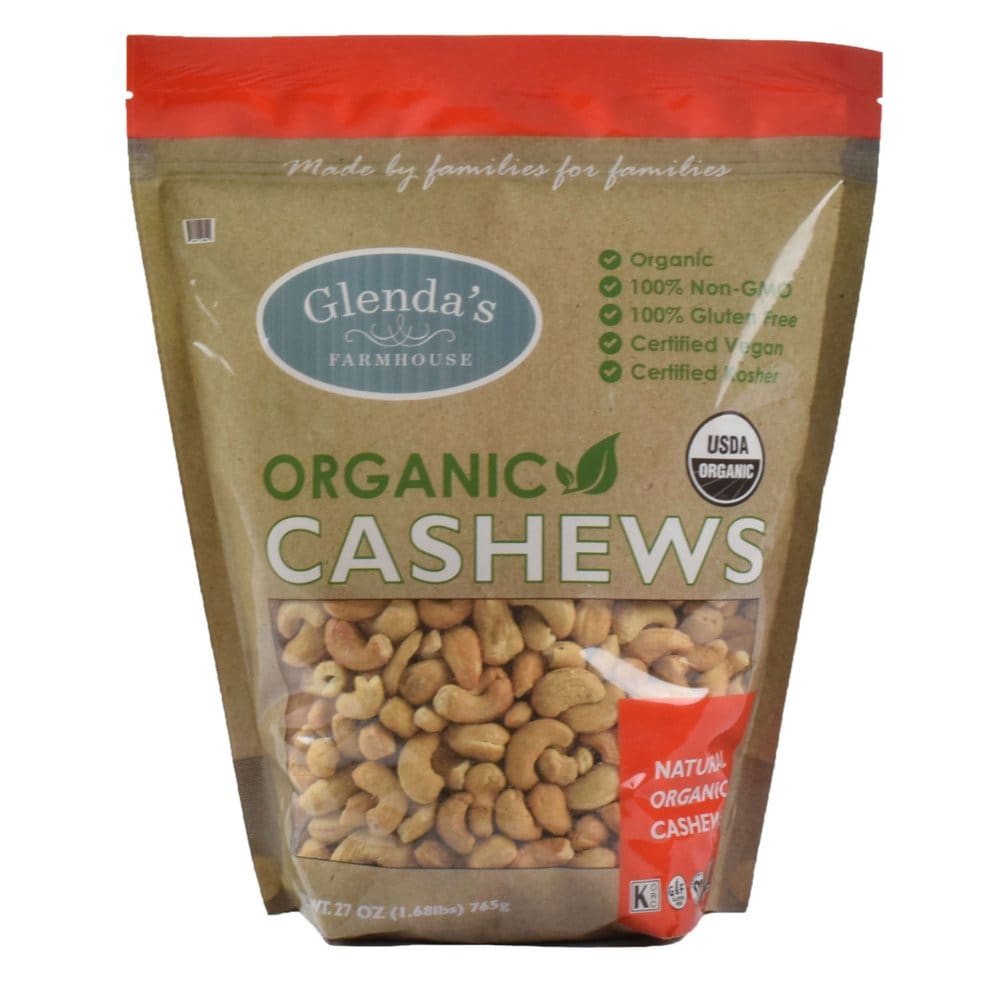Glenda’s Farmhouse Organic Cashews (27 oz.) - Baking Goods - Glenda’s Farmhouse