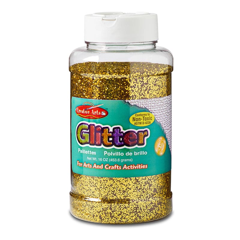Glitter 16 Oz Bottle Gold (Pack of 6) - Glitter - Charles Leonard