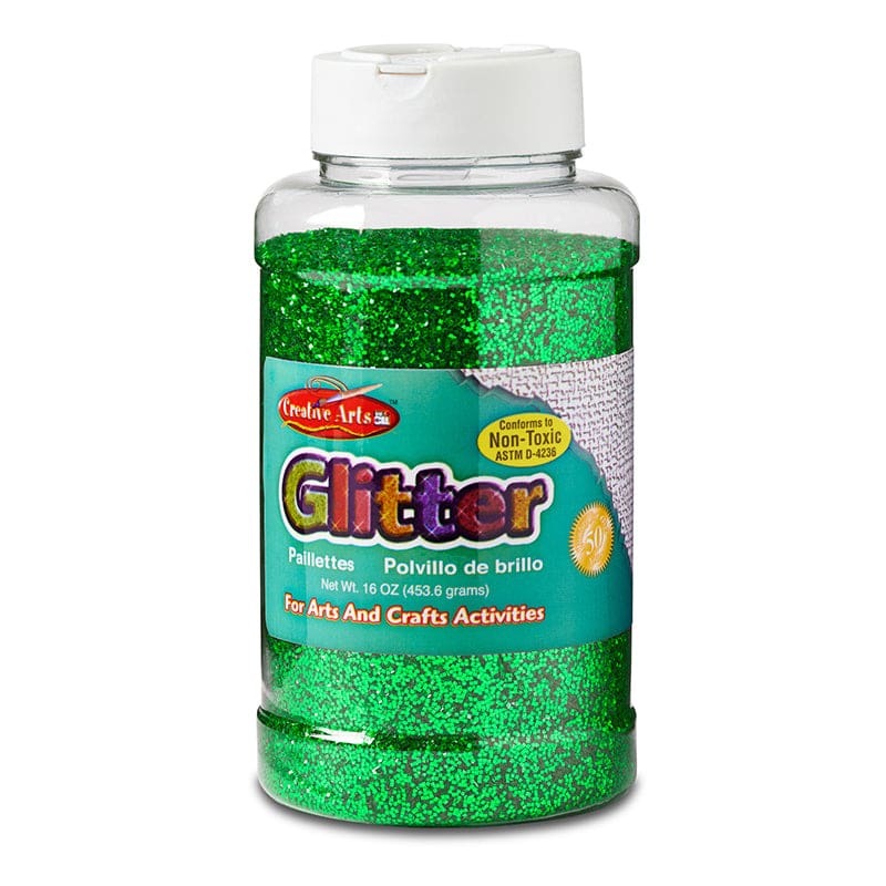 Glitter 16 Oz Bottle Green (Pack of 6) - Glitter - Charles Leonard