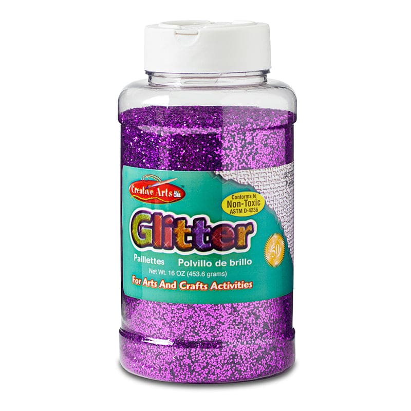 Glitter 16 Oz Bottle Purple (Pack of 6) - Glitter - Charles Leonard
