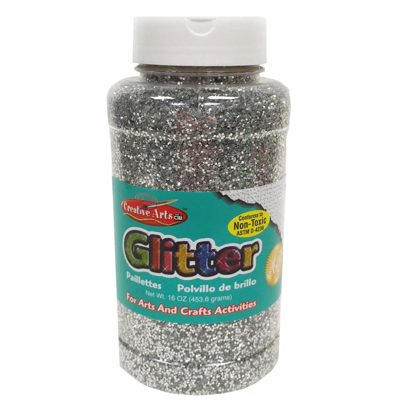 Glitter 16 Oz Bottle Silver (Pack of 6) - Glitter - Charles Leonard