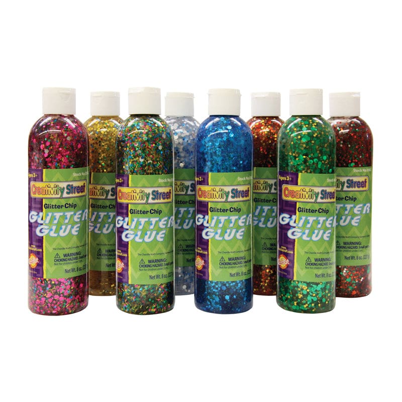 Glitter Glue 8Pk Assorted Confetti - Glitter - Dixon Ticonderoga Co - Pacon