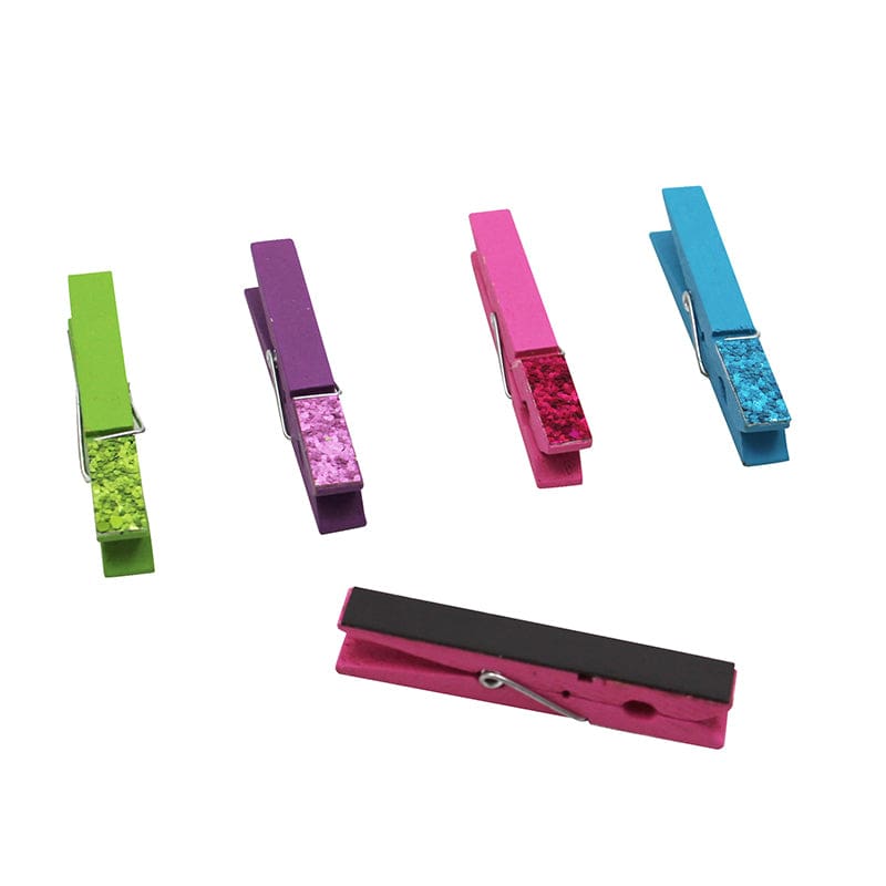 Glitter Magnetic Clothespins (Pack of 6) - Clips - Teacher Created Resources