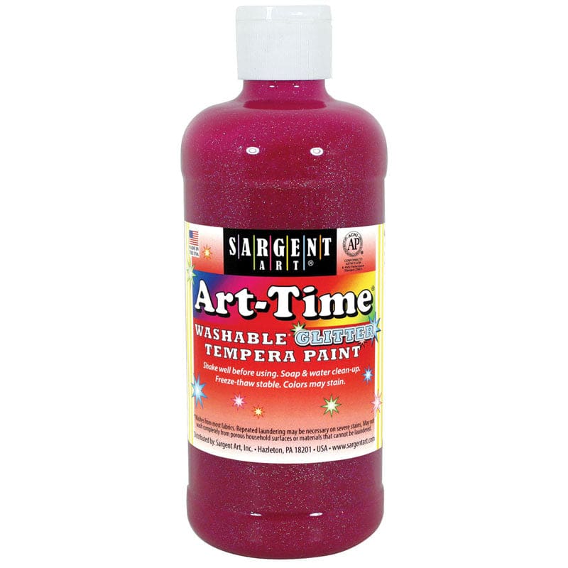 Glitter Tempera 16 Oz Magenta Washable Art Time (Pack of 8) - Paint - Sargent Art Inc.