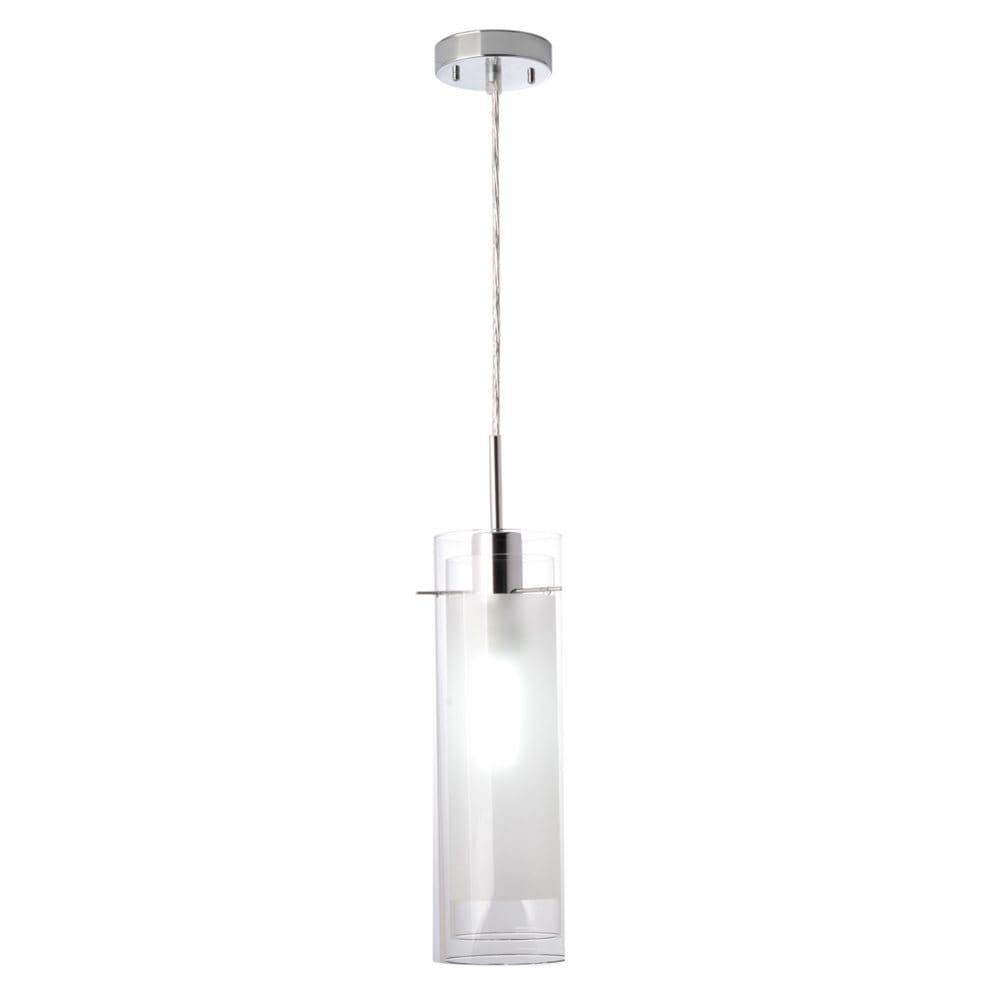 Globe Electric Sydney 1-Light Polished Chrome Glass Pendant with LED Bulb - Chandeliers & Pendant Fixtures - Globe Electric