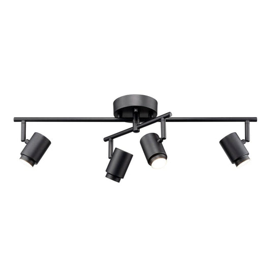 Globe Electric Walton 4-Light 29W Integrated LED Track Lighting in Matte Black - Light Fixtures - Globe Electric