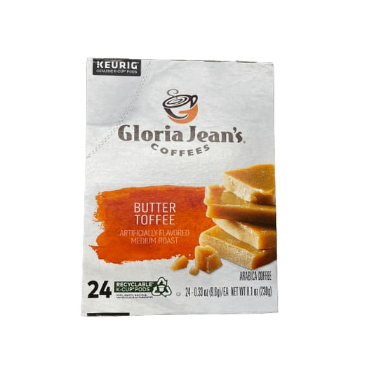Gloria Jean's Gloria Jean's Coffees Butter Toffee Single-Serve Medium Roast Keurig Coffee Pods, 24 Ct