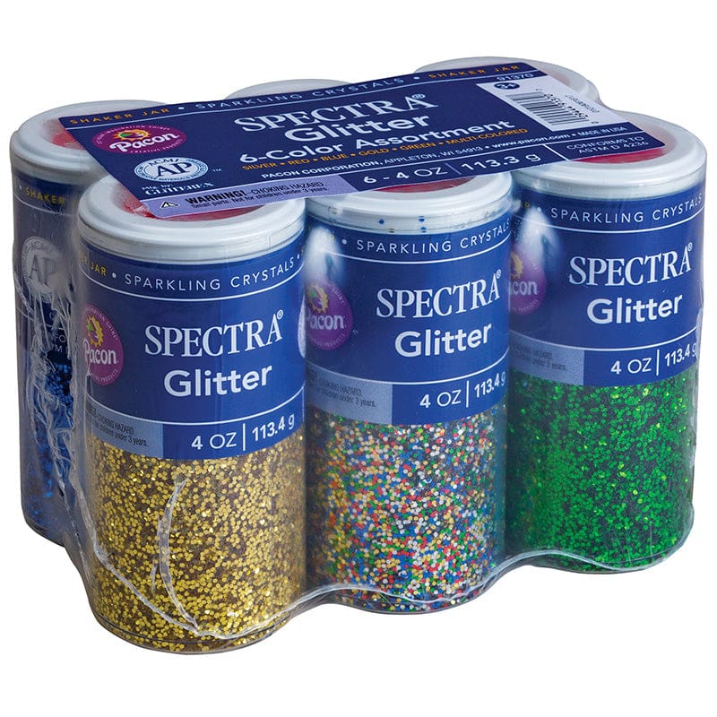 Glttr Sparkle Crystal 6 Jar 4Oz Assorted - Glitter - Dixon Ticonderoga Co - Pacon