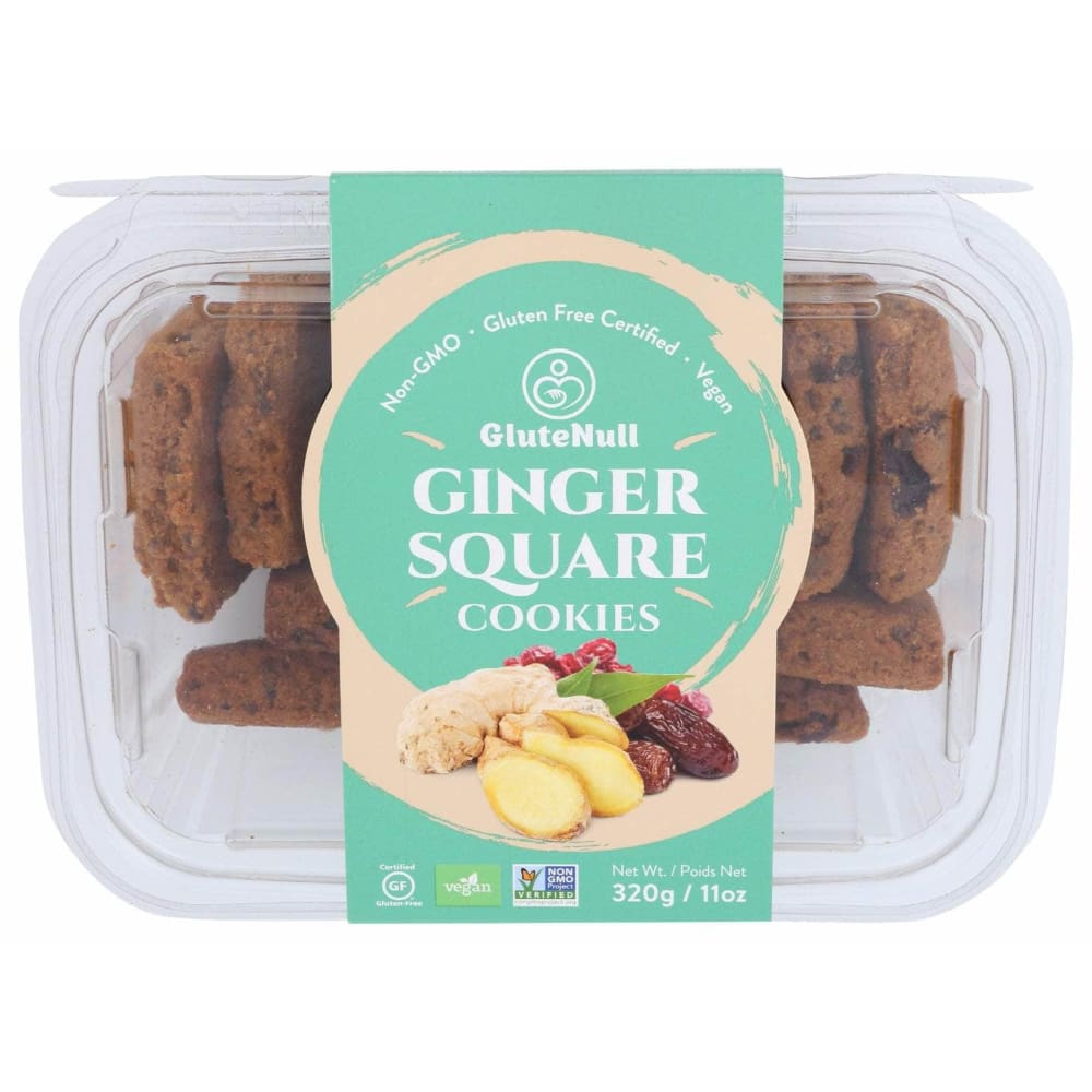 GLUTENULL Glutenull Ginger Square Cookies, 11 Oz