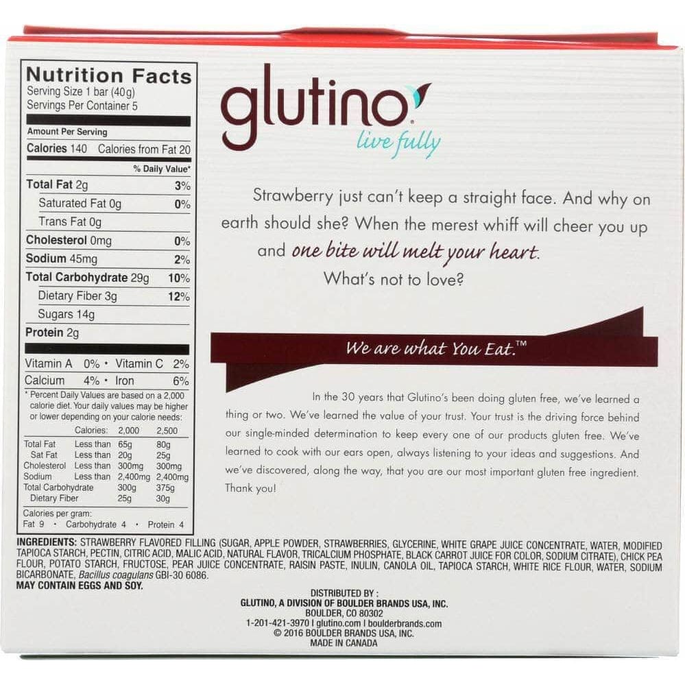 Glutino Glutino Gluten Free 5 Breakfast Bars Strawberry, 7.05 oz