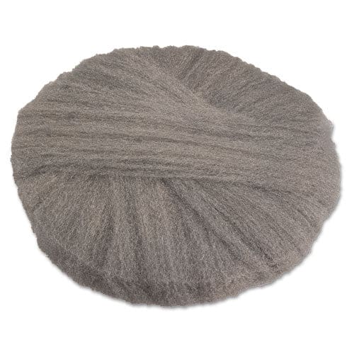 GMT Radial Steel Wool Pads Grade (fine): Cleaning And Polishing 17 Diameter Gray 12/carton - Janitorial & Sanitation - GMT