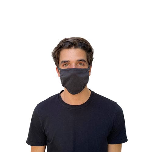 GN1 Cotton Face Mask With Antimicrobial Finish Black 10/pack - Janitorial & Sanitation - GN1