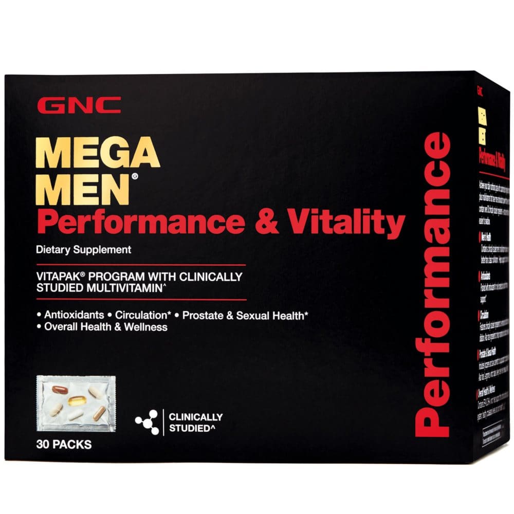 GNC Mega Men Performance & Vitality Vitapak (30 ct.) - Multivitamins - GNC Mega