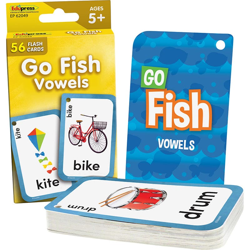 Go Fish Vowels Flash Cards (Pack of 10) - Phonics - Teacher Created Resources