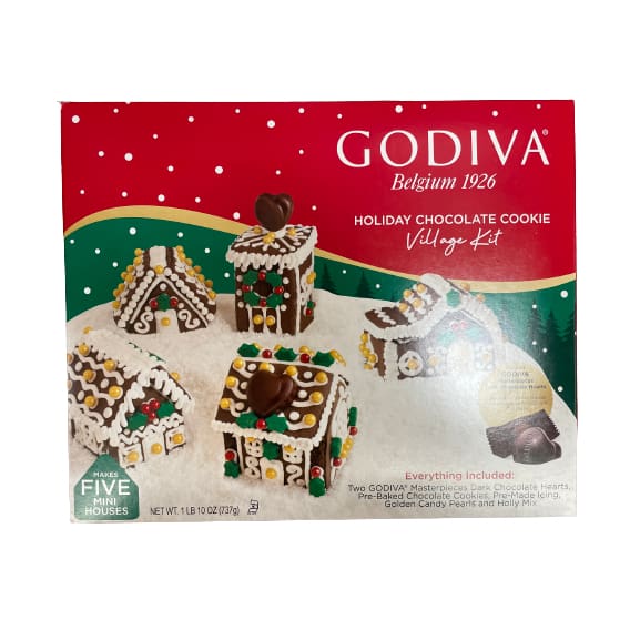 GODIVA Holiday Chocolate Cookie Village Kit 26 oz. - GODIVA