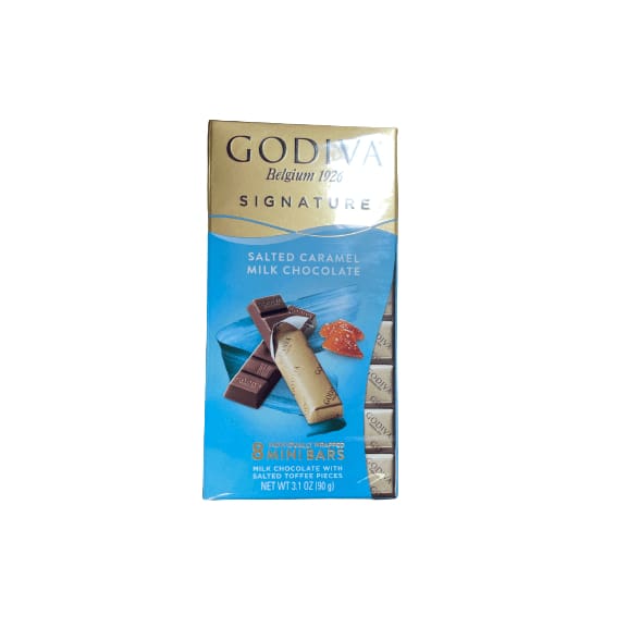 GODIVA Godiva Signature Milk Chocolate Mini Bars, Multiple Choice Flavor, 8 count, 3.1 oz