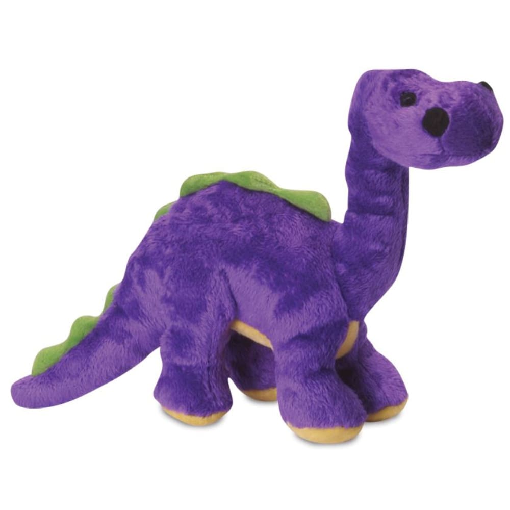 goDog Dinos Bruto with Chew Guard Technology Tough Plush Dog Toy Purple Small - Pet Supplies - goDog