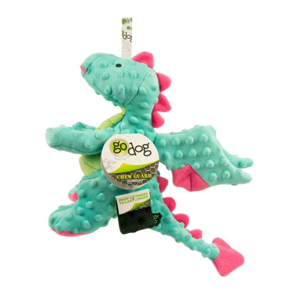 goDog Dragons Durable Plush Squeaker Dog Toy Large - Pet Supplies - goDog