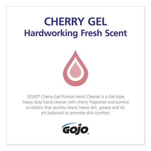 GOJO Cherry Gel Pumice Hand Cleaner Cherry Scent 1 Gal Bottle 2/carton - Janitorial & Sanitation - GOJO®