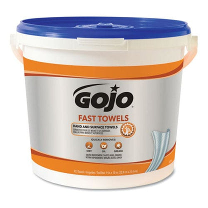GOJO Fast Towels Hand Cleaning Towels Cloth 9 X 10 Fresh Citrus Blue 225/bucket - School Supplies - GOJO®