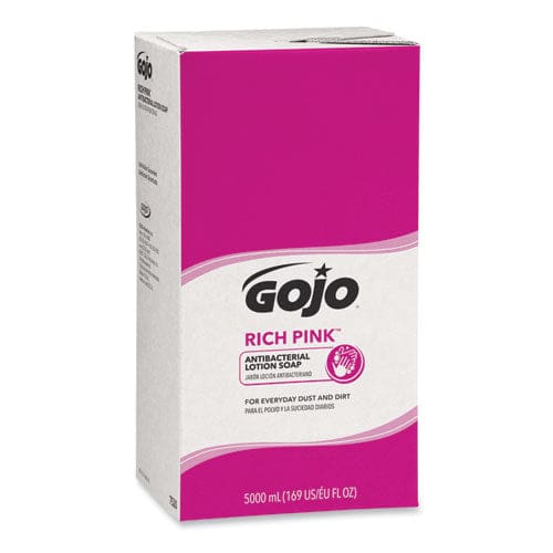 GOJO Rich Pink Antibacterial Lotion Soap Refill Floral 5,000 Ml 2/carton - Janitorial & Sanitation - GOJO®