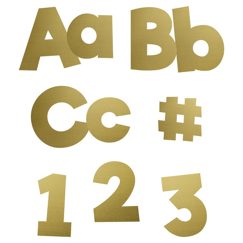 Gold Foil Combo Pack 4In Ez Letters Sparkle + Shine (Pack of 3) - Letters - Carson Dellosa Education