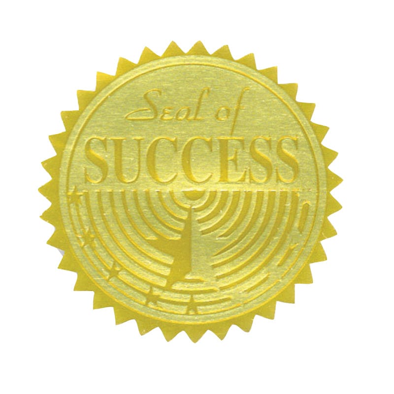 Gold Foil Embossed Seals Seal Of Success (Pack of 6) - Awards - Flipside