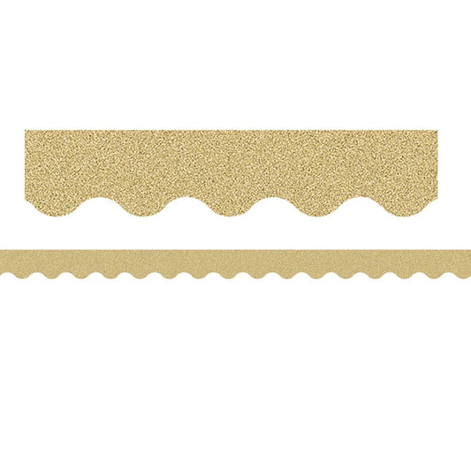 Gold Glitz Scalloped Border Trim (Pack of 10) - Border/Trimmer - Teacher Created Resources