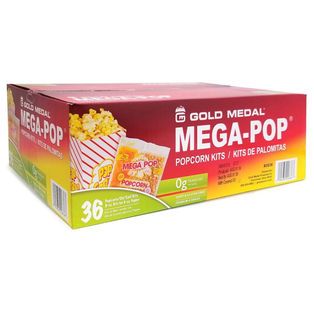 Gold Medal Mega Pop Popcorn Kit (6 oz. kit 36 ct.) - Bulk Pantry - Gold Medal