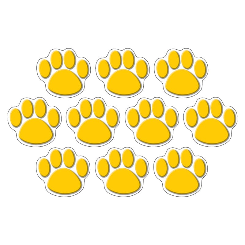 Gold Paw Prints Accents (Pack of 8) - Accents - Teacher Created Resources