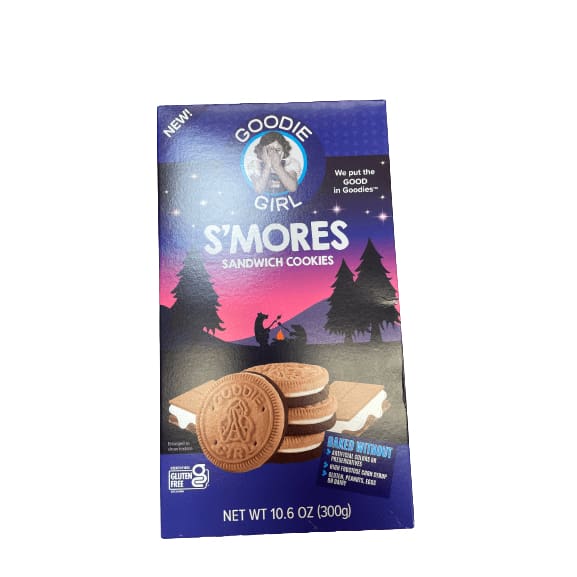 Goodie Girl Goodie Girl S’mores Sandwich Cookies, Gluten Free, Peanut Free, Egg Free, Dairy Free, Vegan, No High Fructose Corn Syrup, Kosher Dairy, 10.6 OZ