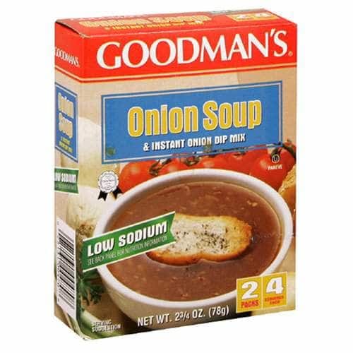 GOODMANS Low Sodium Onion Soup & Dip, 2.75 oz (Case of 4) ShelHealth