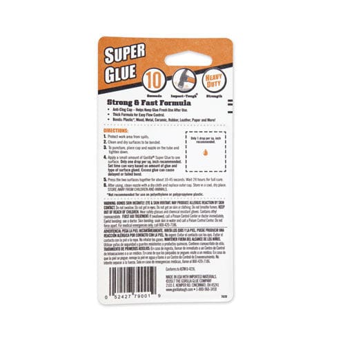Gorilla Super Glue 0.53 Oz Dries Clear - School Supplies - Gorilla®