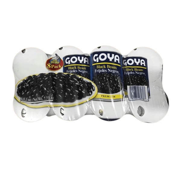 Goya Black Beans - Frijoles Negros 15.5 Oz (Pack of 8) - ShelHealth.Com