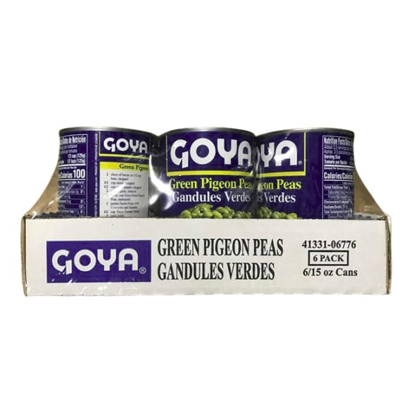 Goya Green Pigeon Peas, 15.5 Ounce (Pack of 6) - ShelHealth.Com