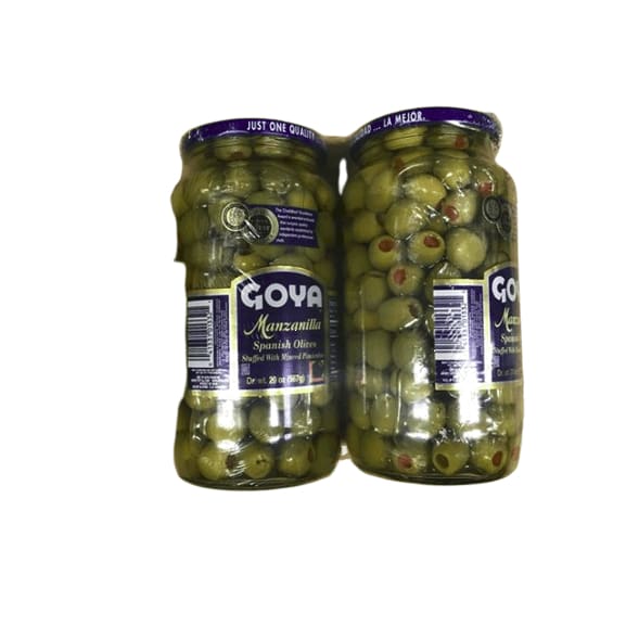 Goya Manzanilla Stuffed Pepper Spanish Olives 20oz (2 Pack) - ShelHealth.Com