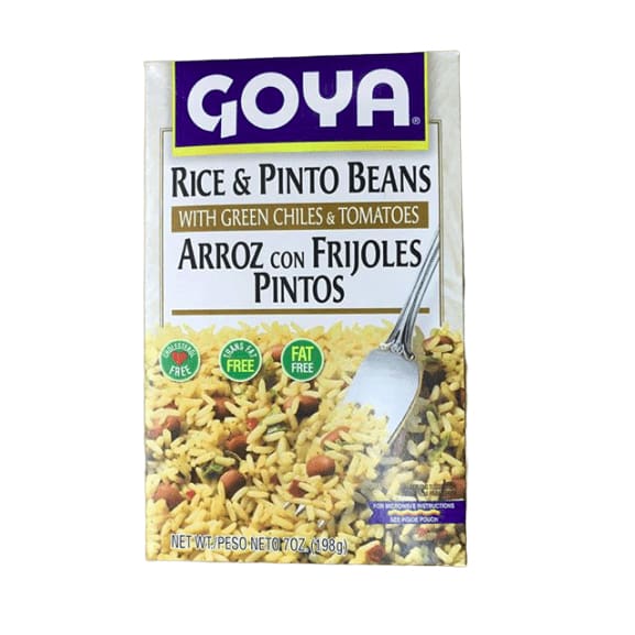 Goya Rice & Pinto Beans with Green Chiles & Tomatoes, 7 oz - ShelHealth.Com