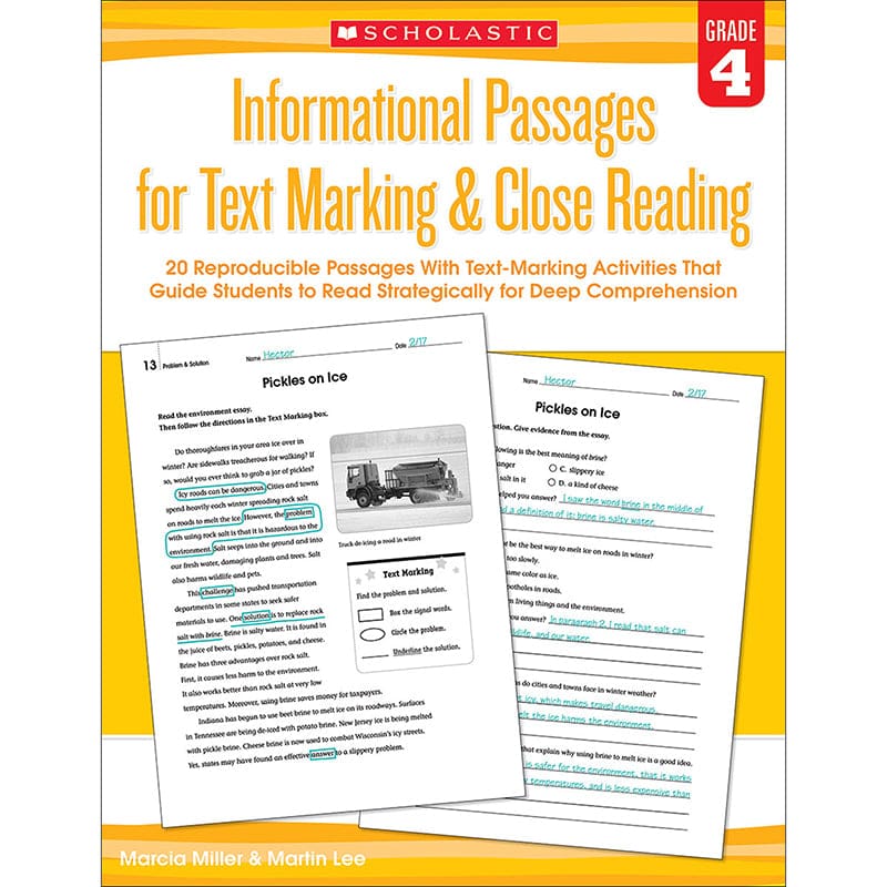 Gr 4 Informational Passages For Text Marking & Close Reading (Pack of 6) - Comprehension - Scholastic Teaching Resources