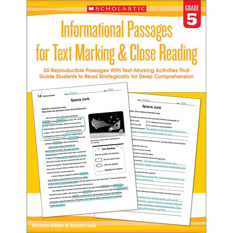 Gr 5 Informational Passages For Text Marking & Close Reading (Pack of 6) - Comprehension - Scholastic Teaching Resources