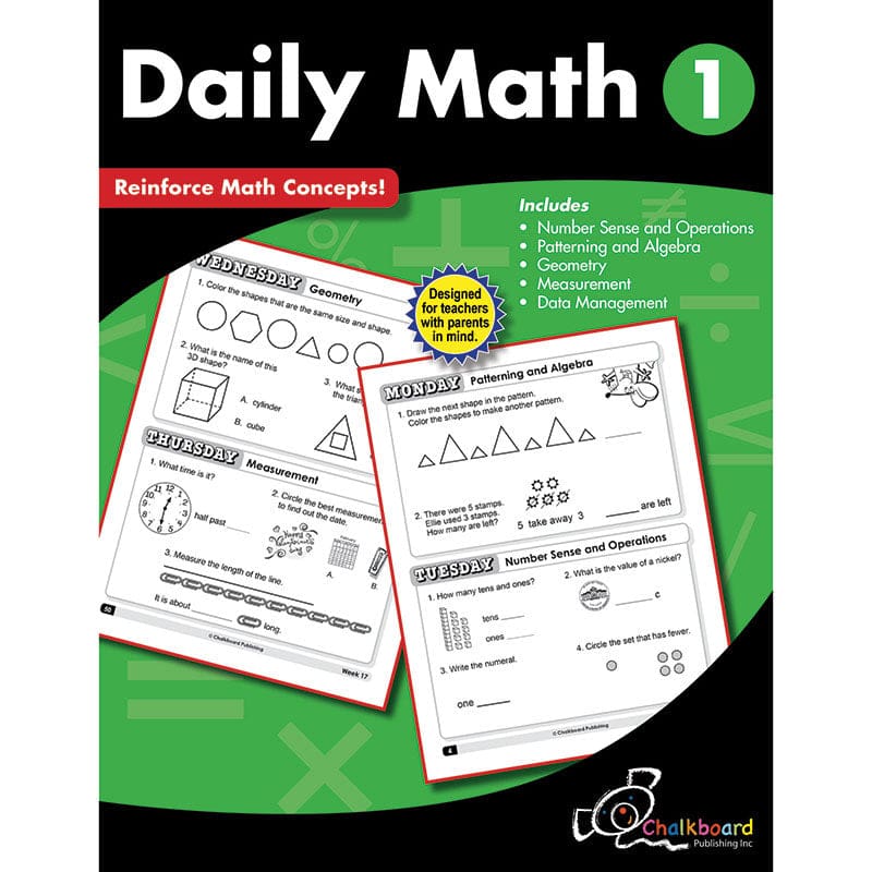 Gr1 Daily Math Workbook (Pack of 2) - Activity Books - Creative Teaching Press