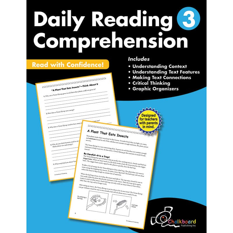 Gr3 Reading Comprehension Workbook Daily (Pack of 2) - Comprehension - Creative Teaching Press