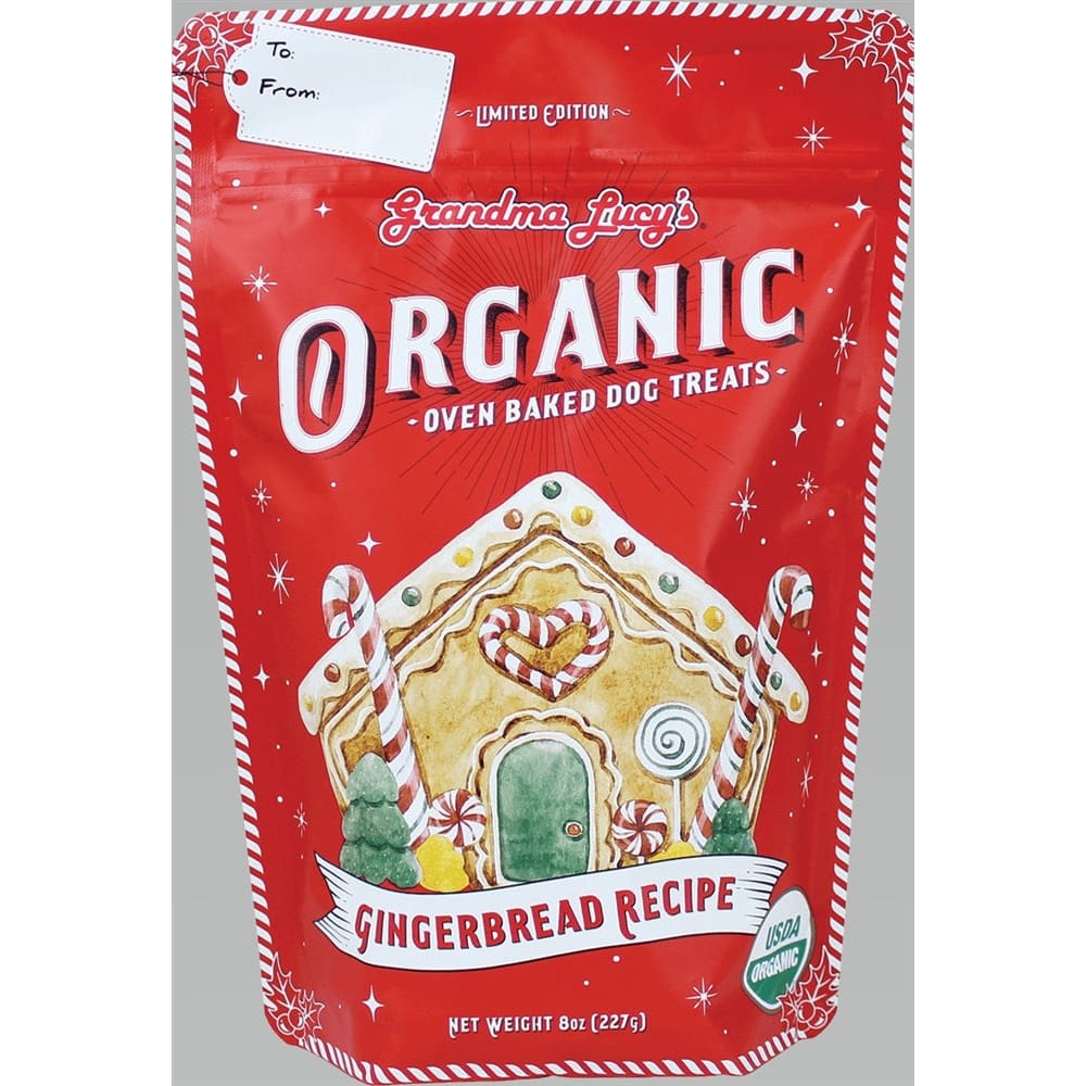 Grandma Lucy Dog Organic Baked Treats Gingerbread 8 Oz. (seasonal item) - Pet Supplies - Grandma Maes
