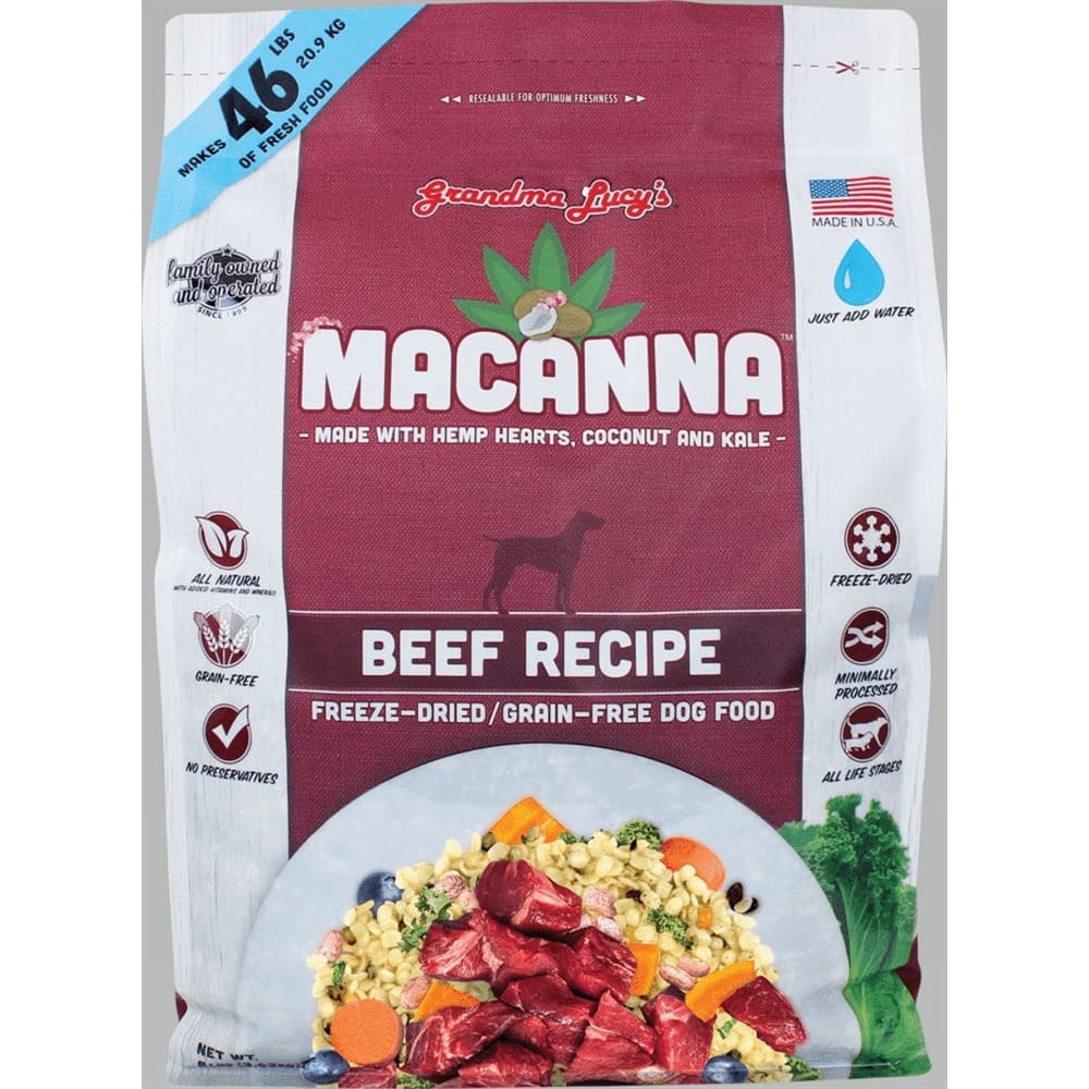 Grandma Lucys Dog Freeze Dried Mac Grain Free Beef 8 Lbs. - Pet Supplies - Grandma Maes