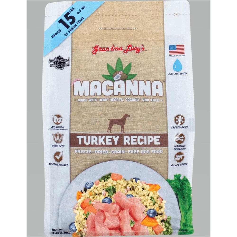 Grandma Lucys Dog Dog Freeze Dried Mac Grain Free Tky 3 Lbs. - Pet Supplies - Grandma Maes